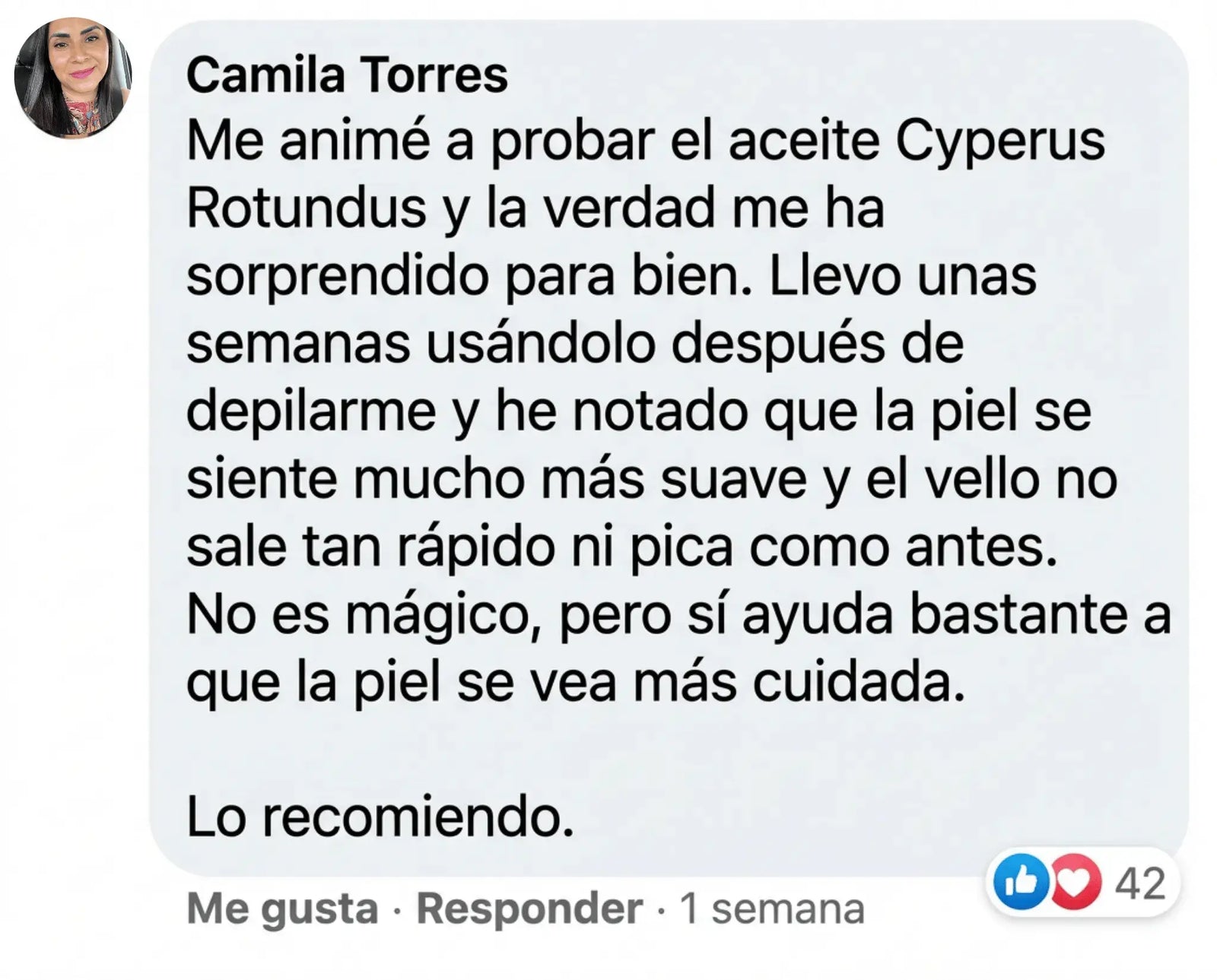 Comentario de cliente
