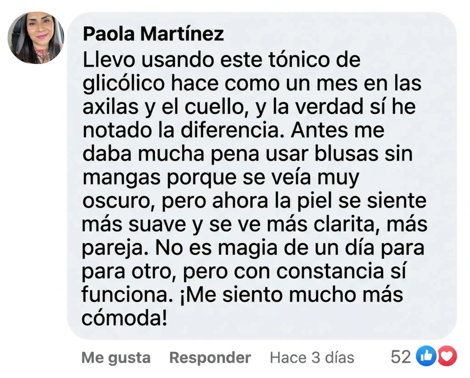 Comentario de cliente