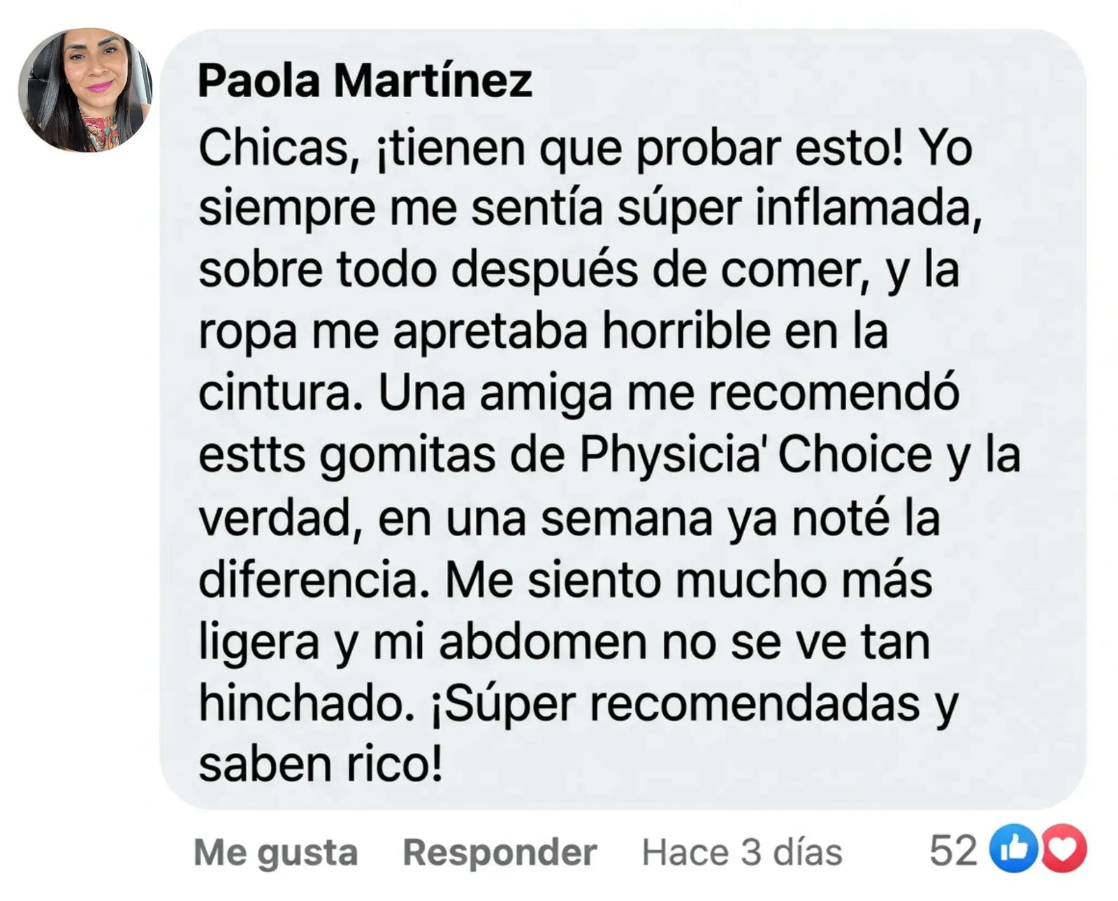 Comentario de cliente