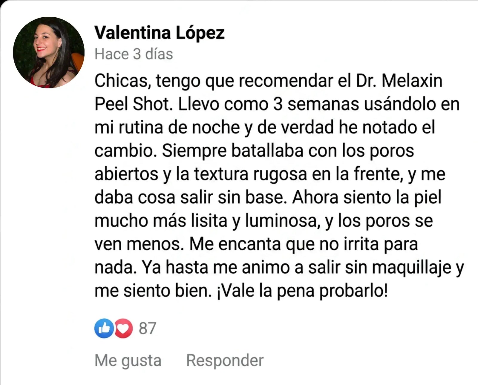 Comentario de cliente