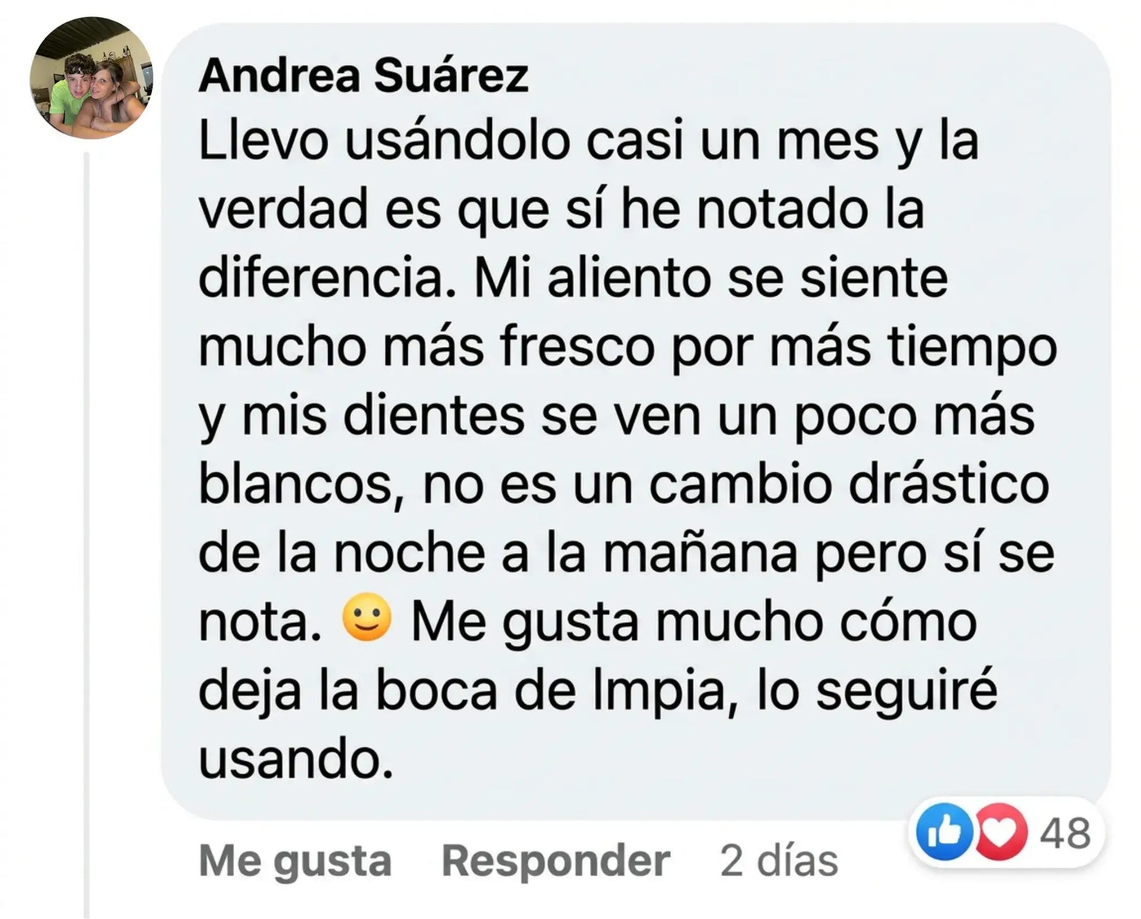 Comentario de cliente