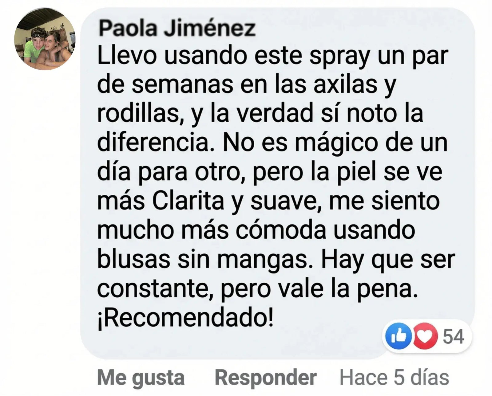 Comentario de cliente